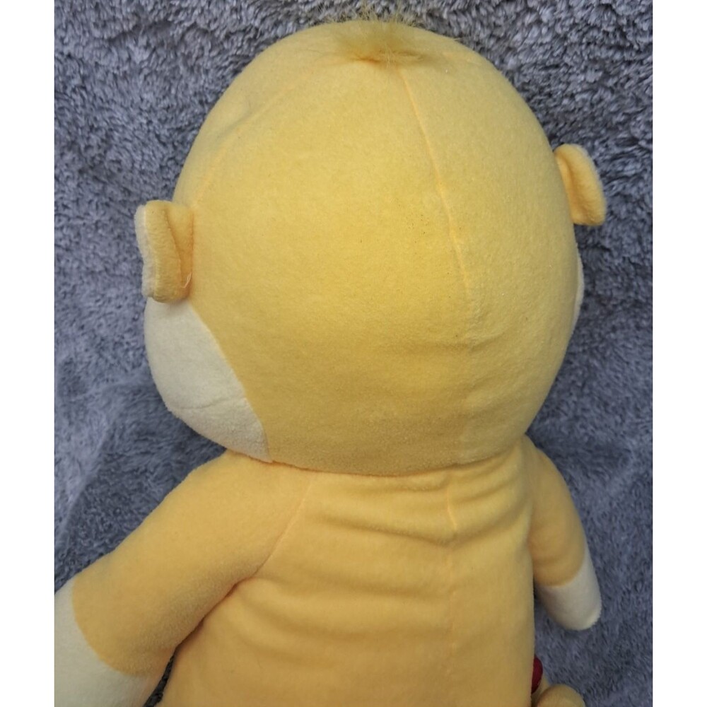 VTG Care Bears Cousins Playful Heart Monkey 2004 Yellow Plush Doll Jumbo 24" Toy - Picture 12 of 13